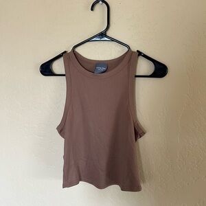 Olivia Rae Brown Ribbed Tank Top